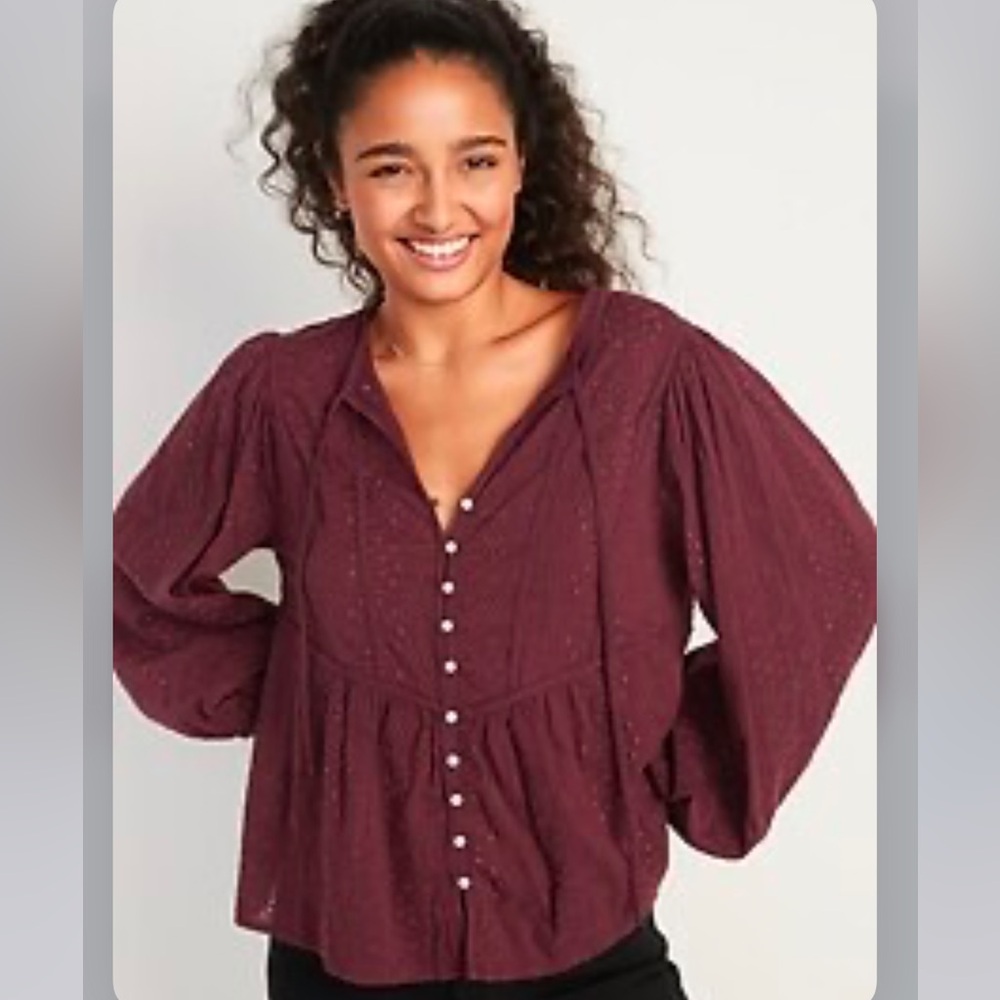 Old Navy Burgundy Blouse